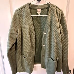 Vintage Quilted Green Jacket